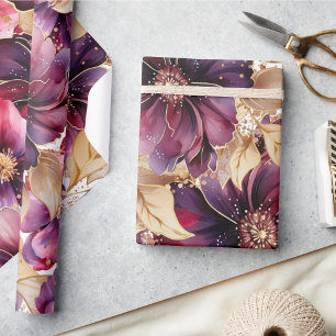 Elegantes Nahtloses Blumenpapier Geschenkpapier