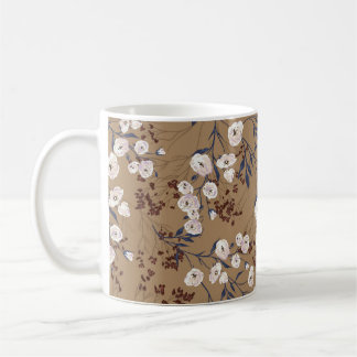 Elegantes nahtloses Grafikmuster in der Rose Kaffeetasse
