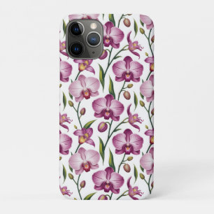 Elegantes nahtloses Muster aus violetten und rosa Case-Mate iPhone Hülle