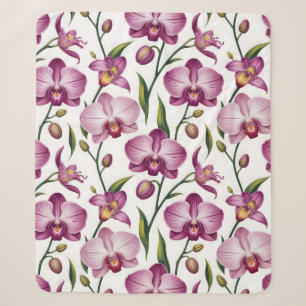Elegantes nahtloses Muster aus violetten und rosa  Sherpadecke