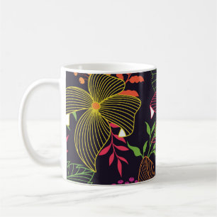 Elegantes, nahtloses Muster, künstlerisches Design Kaffeetasse