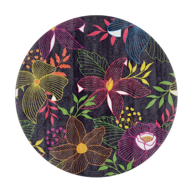 Elegantes, nahtloses Muster, künstlerisches Design Schneidebrett (Vorderseite)