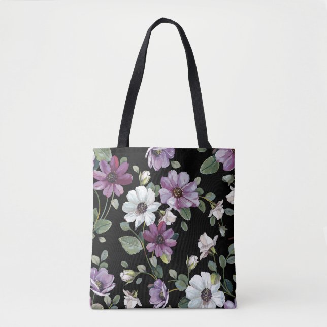Elegantes nahtloses Muster mit Kosmos von Blume (Vorderseite)