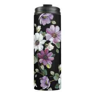 Elegantes nahtloses Muster mit Kosmos von Blume Thermosbecher