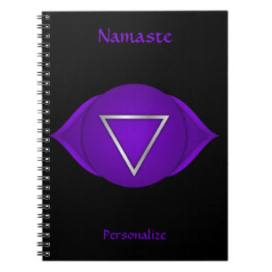 Elegantes Namaste Indigo Drittes Auge Chakra Notizblock