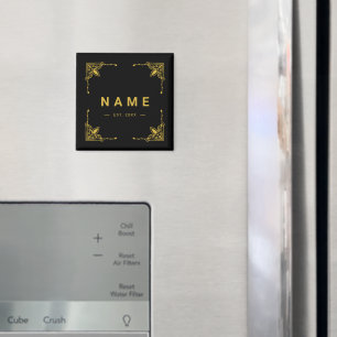 Elegantes Namensschild mit Magnet für Zuhause oder