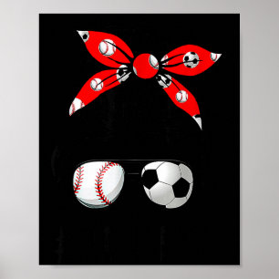 Elegantes Nana-Leben Fußball unordentlicher Dutt B Poster
