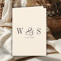 Elegantes naturcreme-farbenes Anfangsbuchstaben-Ho