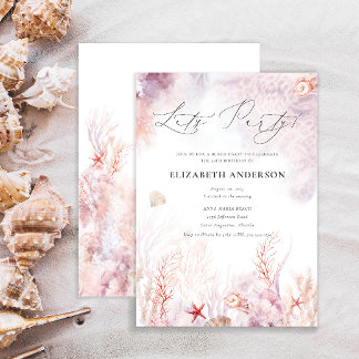 Elegantes nautisches Thema jedes Alters Geburtstag Einladung