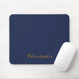 Elegantes Navy Blau Benutzername Mousepad
