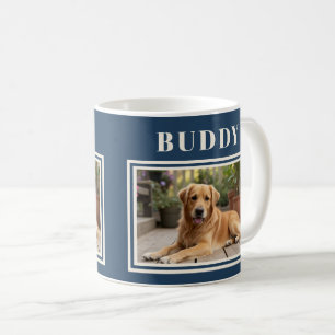 Elegantes Navy-Blau-Hunde-Foto Kaffeetasse