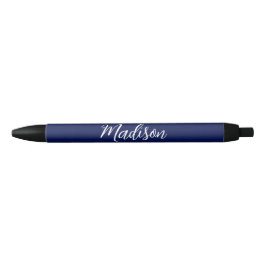 Elegantes Navy Blau Name Benutzerdefinierte Handsc Kugelschreiber