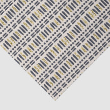 Elegantes Navy Blau und Gold Linear Muster