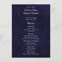 Elegantes Navy-Blau-Weiß-Willkommensdinner