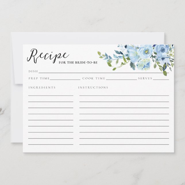 Elegantes Navy Blue Floral Watercolor Brautparty (Vorderseite)