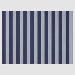 Elegantes Navy Blue Light Blue Striping Muster Seidenpapier