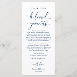 Elegantes Navy Blue, Place Setting Dankeschön Kart Programm