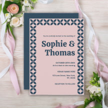 Elegantes Navy & Blush Rosa