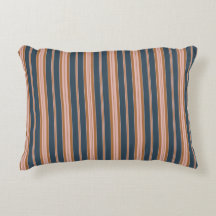 Elegantes Navy-Braun-Rosa-Ticking-Streifenmuster
