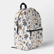 Elegantes Navy-Gold-Blumen-Botanik