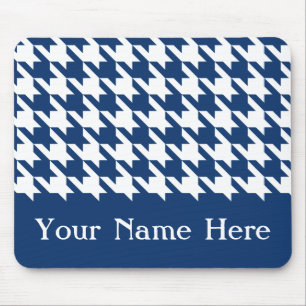 Elegantes Navy-Hahnentrittmuster mit individuelle Mousepad