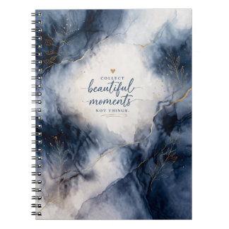 Elegantes Navy-Marmor-Notizbuch für Studenten & Notizblock