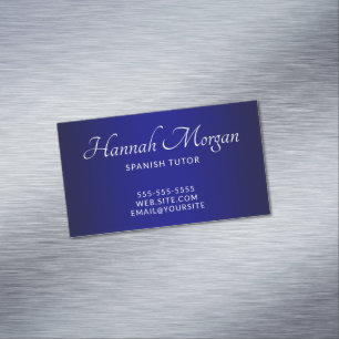 Elegantes Navy Ombre Magnetische Visitenkarte