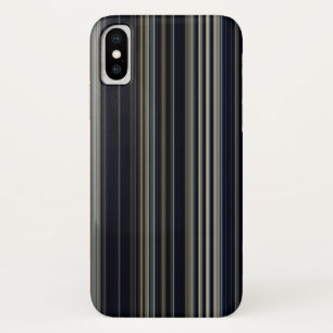 Elegantes Navy und Gold Mehrfarbenstreifen Case-Mate iPhone Hülle