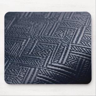 Elegantes, navyblaues, geometrisches, geprägtes Le Mousepad