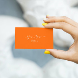 elegantes Neonorange Visitenkarte