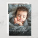 Elegantes neues Baby-Ankündigung Foto vielen Dank Dankeskarte (Vorne/Hinten)