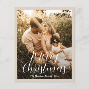 Elegantes neutrales Beige-Foto modernes Weihnachte