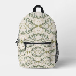Elegantes neutrales Blumenmuster Bedruckter Rucksack