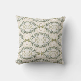 Elegantes neutrales Blumenmuster Kissen
