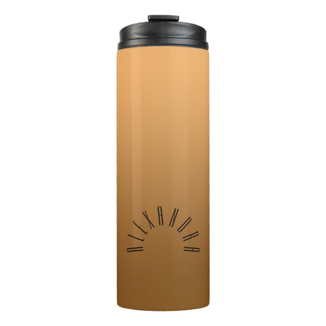 Elegantes neutrales Gradient Gold mit Individuelle Thermosbecher (Vorderseite)