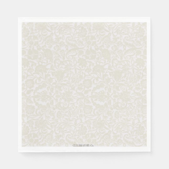 Elegantes neutrales Papier Napkin Serviette (Vorderseite)