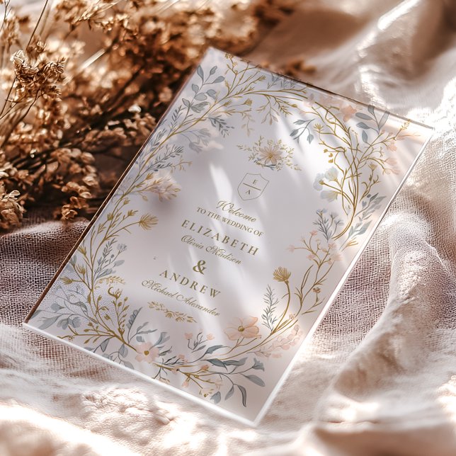 Elegantes neutrales Wappen Acryleinladungen (Von Creator hochgeladen)