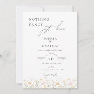 Elegantes Nichts Extravagantes Hochzeitsgeschenk Einladung