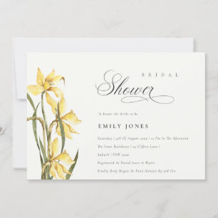 Elegantes Niedlich-gelbes Daffodil-Brautparty Einl Dankeskarte