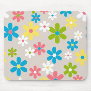 Elegantes, Niedliches Abstraktes Frühjahr Daisy Bl Mousepad