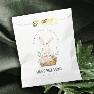 Elegantes Niedliches Bunny im Blumenkorb Kinderdus Geschenktütchen