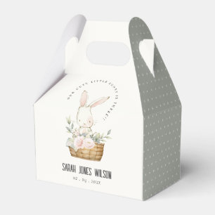 Elegantes Niedliches Bunny im Blumenkorb Kindergeb Geschenkschachtel