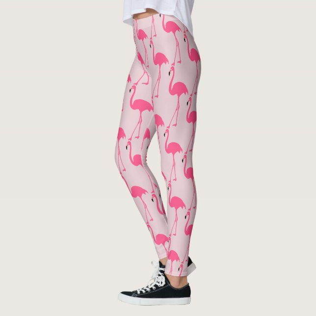 Elegantes niedliches Flamingo-Muster Leggings (Links)