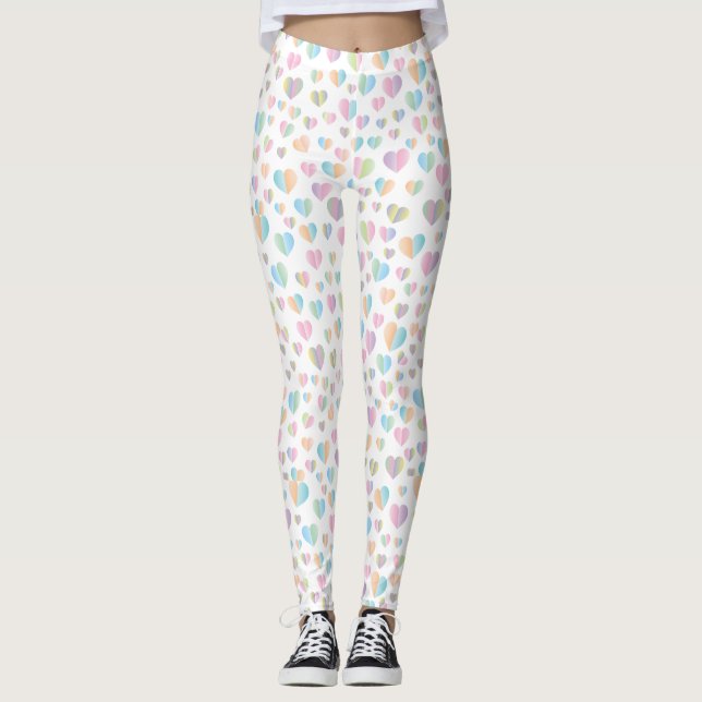 Elegantes Niedliches Herzdesign Leggings (Vorderseite)