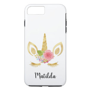 Elegantes niedliches hübsches Blumengold Glitzer  Case-Mate iPhone Hülle