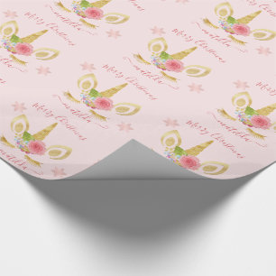 Elegantes niedliches Merry Christmas Gold Glitzer Geschenkpapier