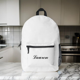 Elegantes Niedliches Minimalistisches Schwarzes Sk Bedruckter Rucksack