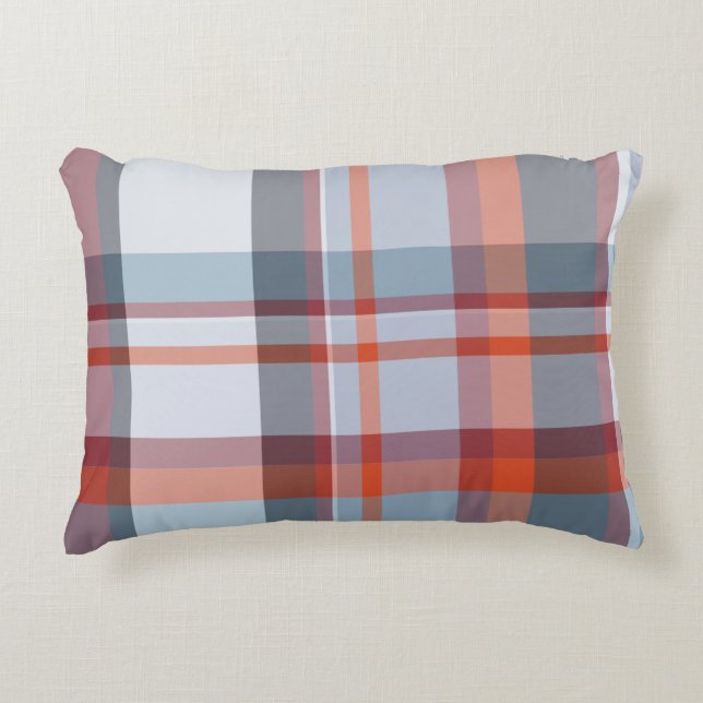 Elegantes niedliches Scotland kariert tartan blau  Dekokissen (Vorderseite)