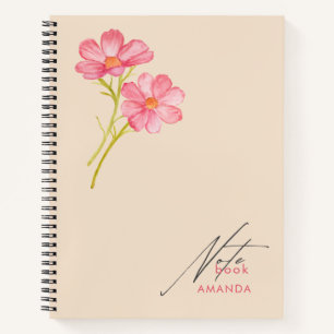 Elegantes Niedliches Trendy Floral Notebook Notizbuch