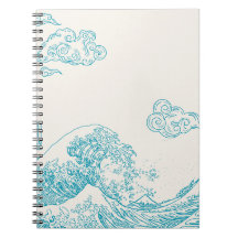 Elegantes Notebook mit eleganter maritimer Ästheti